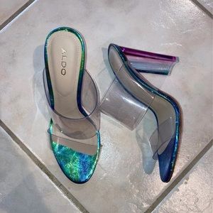 Aldo Women’s clear high heel/sandals